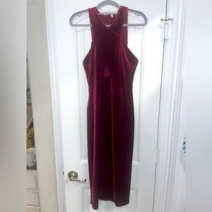 BCBG Maxazria velvet maroon dress